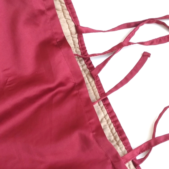 Set of 2 Standard Bohemian / Old Hollywood Glam Red Satin Pillow Shams - Picture 11 of 13